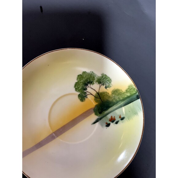 3 PCS antique chikaramachi saucer, hand paint, made in Japan. - Picture 2 of 4